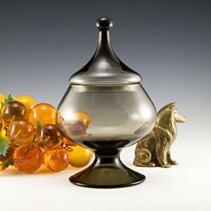 Circus Tent Jar in Hand Blown Black Glass