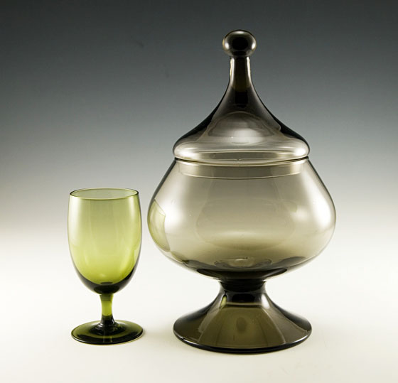Circus Tent Jar in Hand Blown Black Glass - Image 2