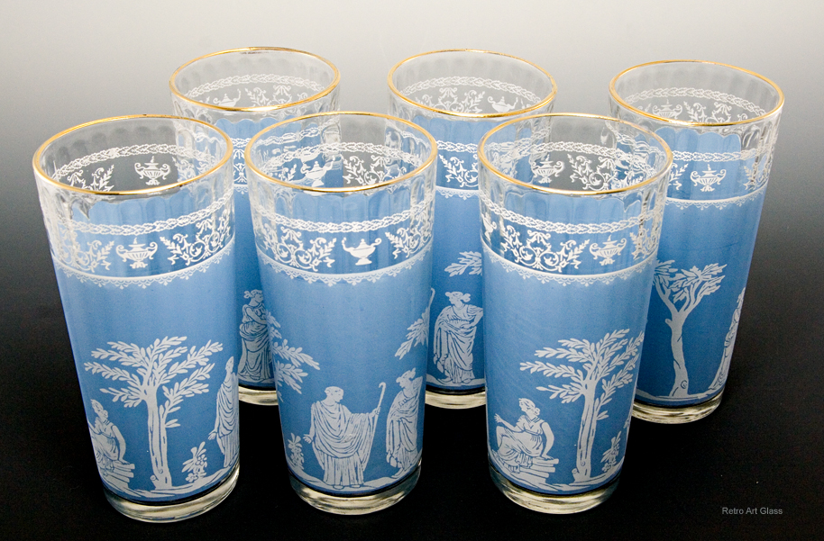 Neoclassic Style Wedgwood Tall Tumblers Set of 6 - Image 2