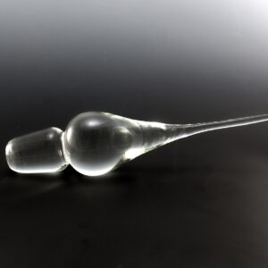 Large Crystal Stopper for Decanter Hand-Blown Teardrop