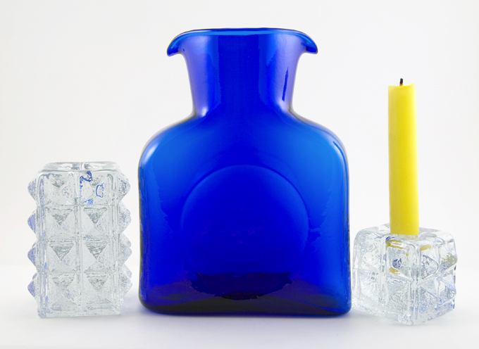 Cobalt Blue Glass Beverage Jug by Blenko Art Glass - Image 2
