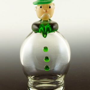 Art Glass Decanter Cold and Woozy Czech Man
