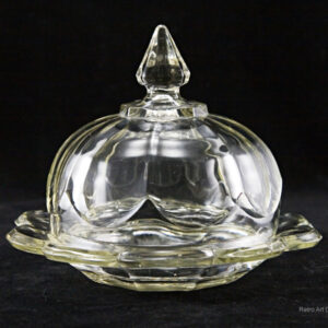 Depression Glass Covered Dish Colonial Style