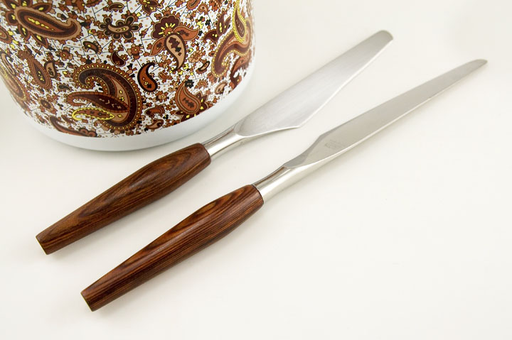 Danish Modern Cutlery Set with Beautiful Wood Handles