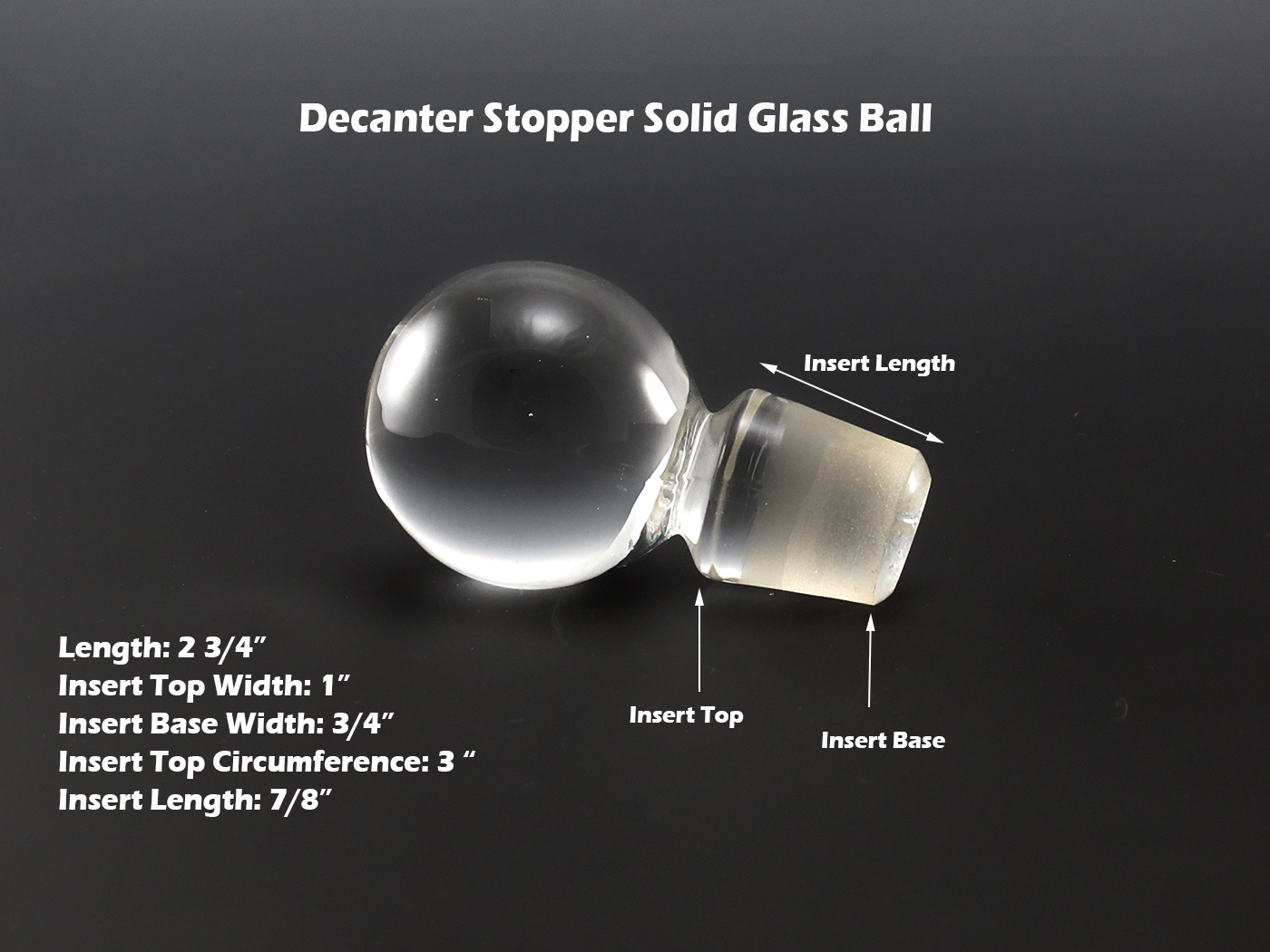 Small Crystal Ball Stopper for Cruets, Perfumes, Bottles - Image 2