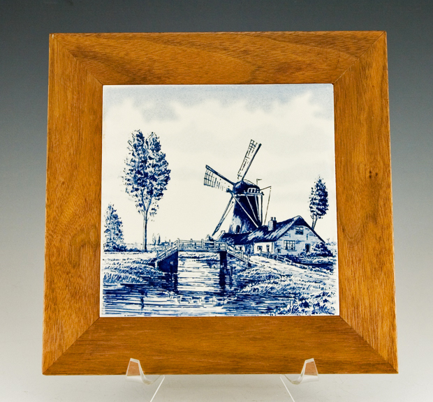Delft Tile Framed Hand Painted Scene Made in Holland