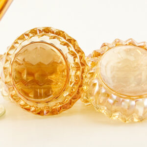 Depression Glass Marigold Luster Coaster Set