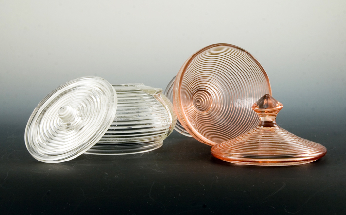 Depression Glass Vanity Jar Set of Two - Image 3