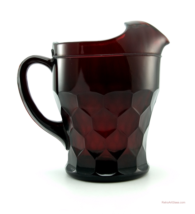 Early Royal Ruby Depression Glass Pitcher