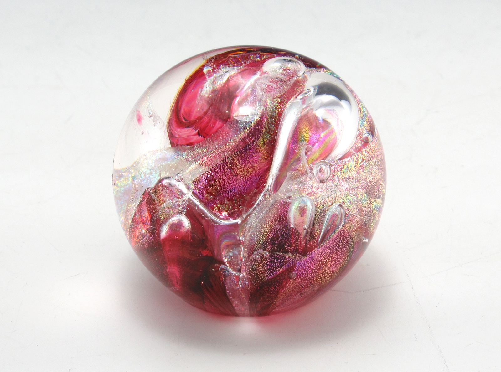 Vintage Dichroic Art Glass Paperweight Breckenridge Artist