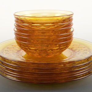 Duncan Georgian Glass Set of 12 Plates and Bowls