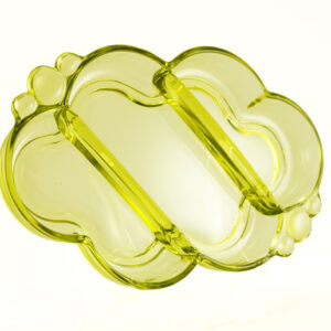 Mid-Century Modern Colored Crystal Serving Dish