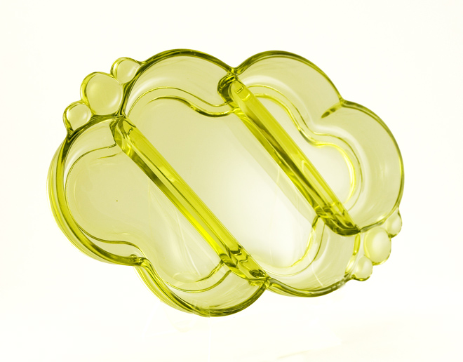 Duncan Miller Mid-Century-Modern-Colored Crystal Serving Dish