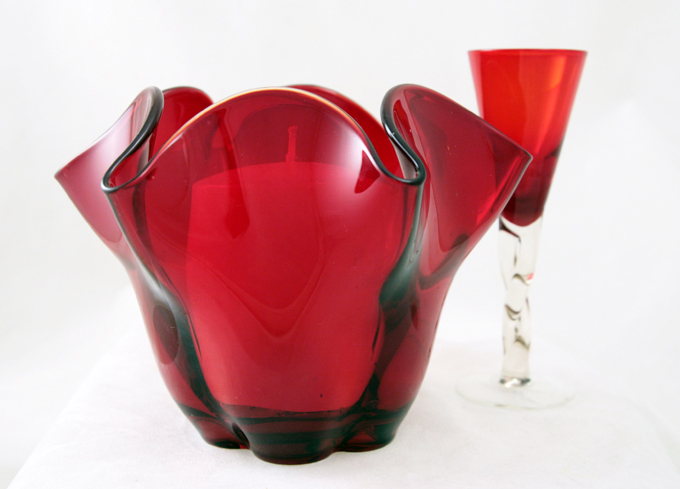 Ruby Glass Canterbury Flower Vase by Duncan Miller - Image 2