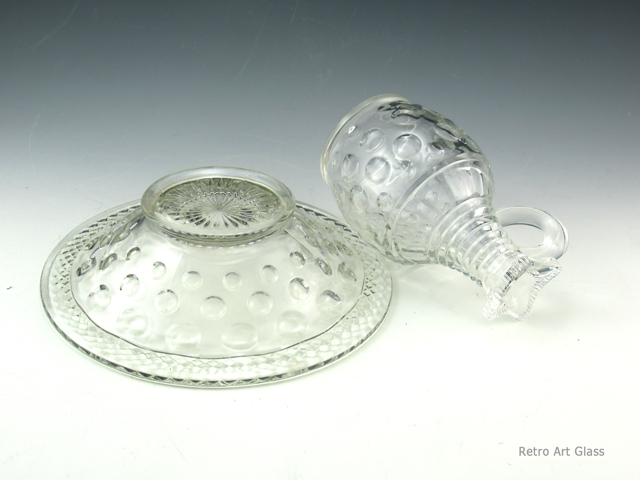 Early American Pressed Glass Bowl and Jug Set - Image 5
