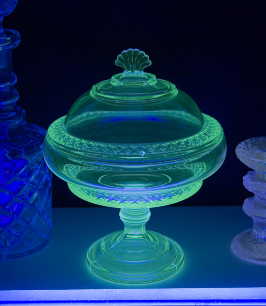 EAPG Glass Covered Comport Spirea Band by Bryce - Image 3