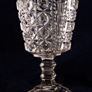 EAPG Goblet Valencia Waffle Square Base