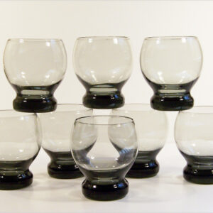 Eames Era Glass Set of 8 Ball Tumblers