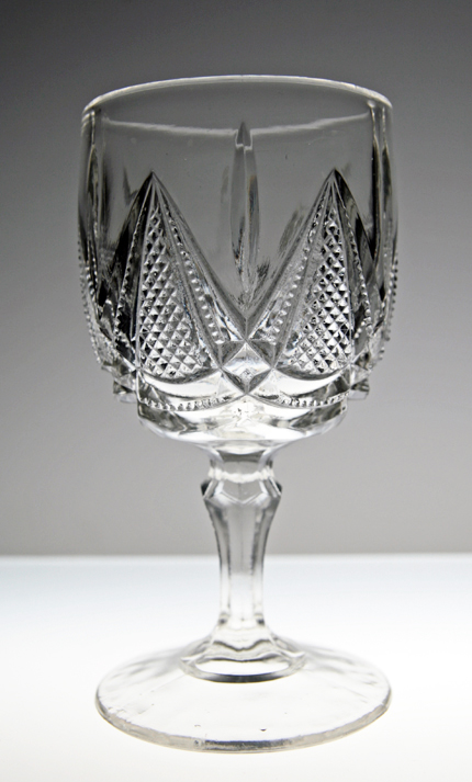 Early American Pattern Glass Antique Coral Gables Goblet