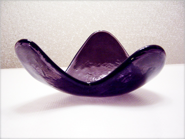 Early Blenko Art Glass Freeform in Grape - Image 3