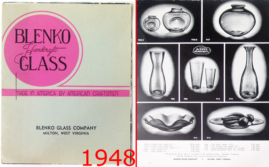Early Blenko Grape Amethyst Bowl Acid Etch Signed - Image 2