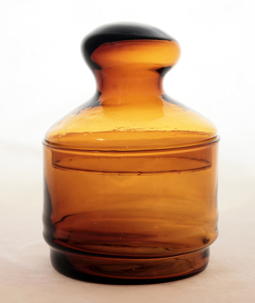 Early Blown Glass Canister in Chestnut Brown
