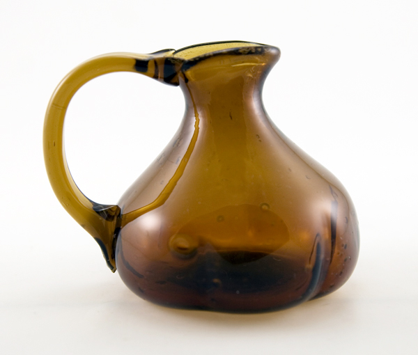 Little Brown Jug Early Free Blown Glass