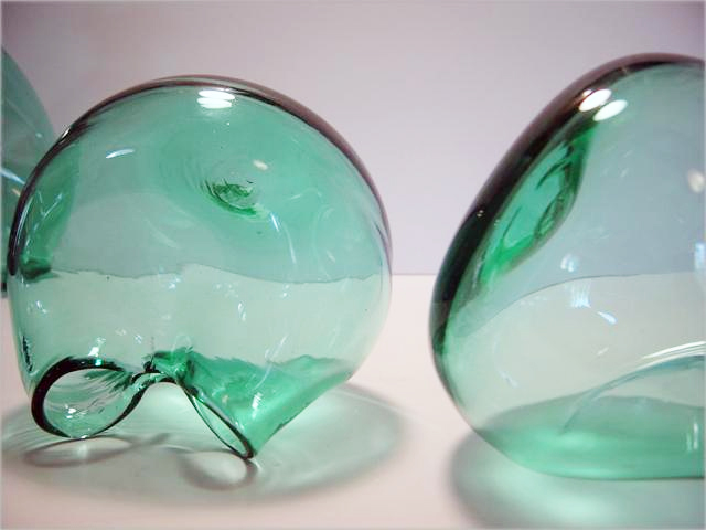 Early Sea Green Glass Blenko Pinch Glass Set - Image 3