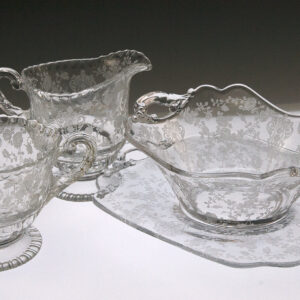 Cambridge Rose Point Glass Table Service Set