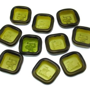 Erik Hoglund for Boda Set of 10 Viking Cast Glass Square Bowls