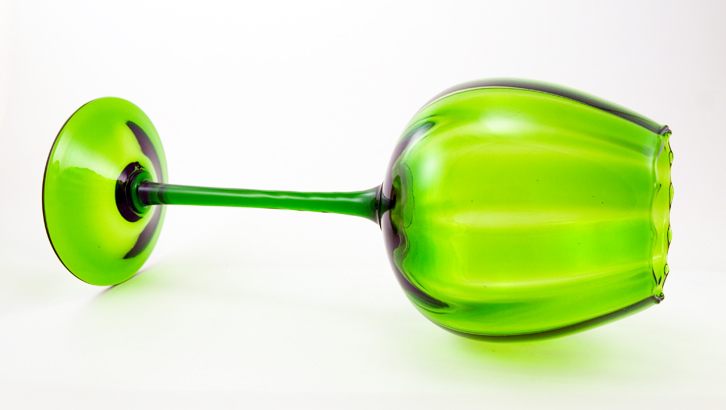 Exceptional Panel Optic Glass Extreme Balloon Vase - Image 2
