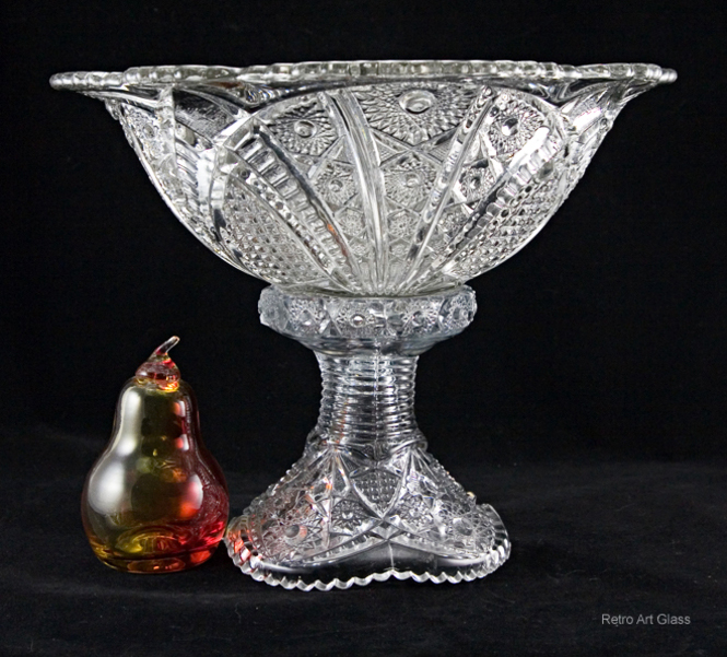 Vintage Glass Punch Bowl by McKee Glass