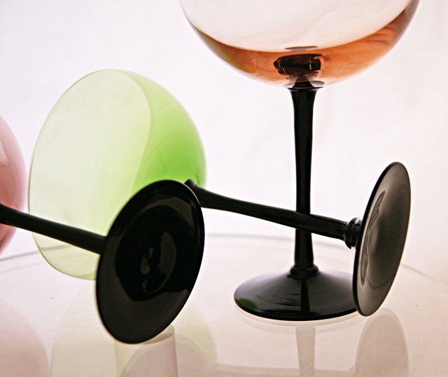 Fine Blown Bohemian Glass Cocktail or Champagne Stem - Image 2