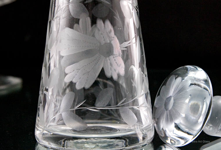 Rare Cambridge Glass Dressing Bottle Rare Pattern - Image 3