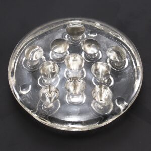 Antique Flower Frog Rimmed 11 Hole with Feet