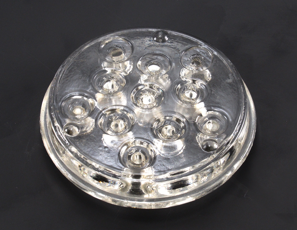 Antique Flower Frog Rimmed 11 Hole with Feet - Image 3