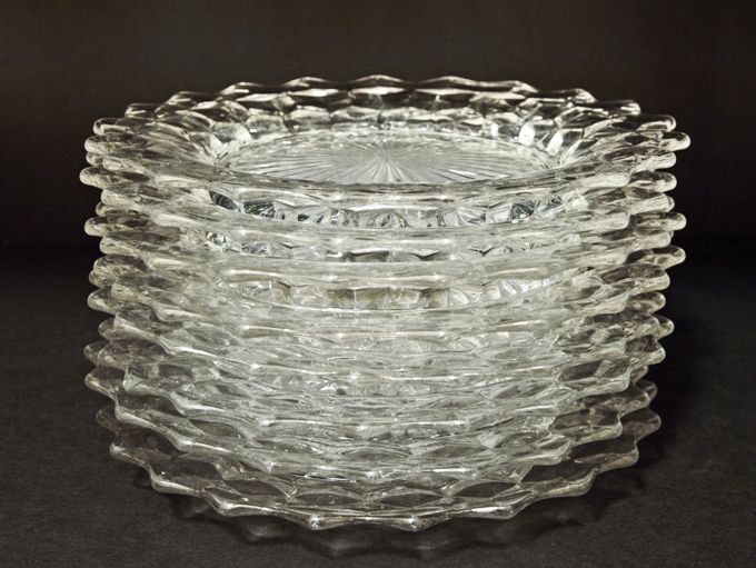 American Crystal 8" Plate Set of Eight by Fostoria
