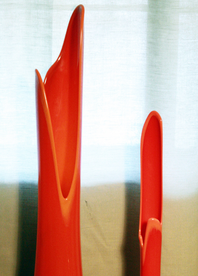 Giant Architectural Slag Glass Vase Set - Image 3