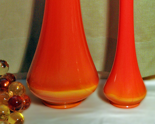 Giant Architectural Slag Glass Vase Set - Image 2