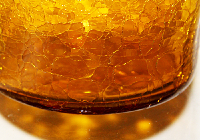 Giant Art Glass Floor Vase Jug in Jonquil Crackle Mid-Century - Image 5