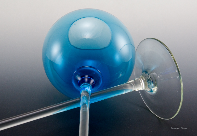 Giant Glass Goblet Vase Set Hand-Blown - Image 3