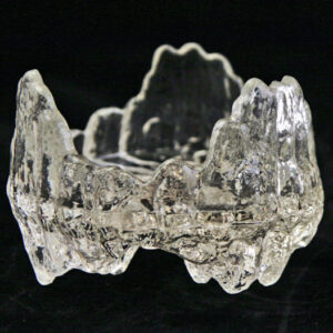 Reversible Retro Candle Holder in Ice Glass