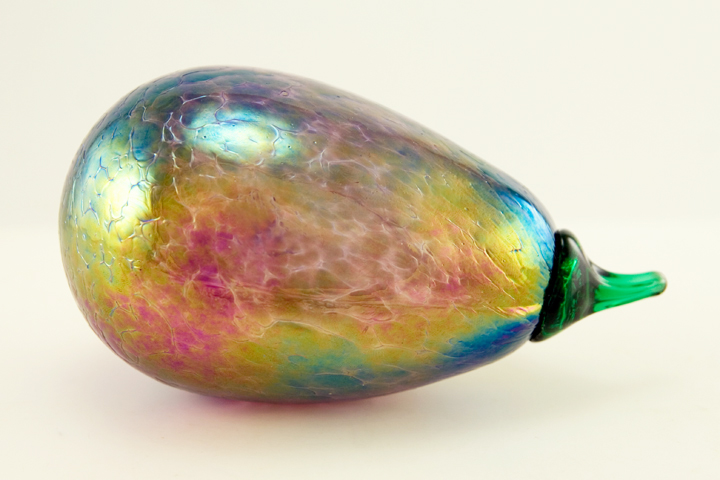 Glass Eye Studio Life Size Fruit Figurine Set in Iridescent Art Glass - Image 2