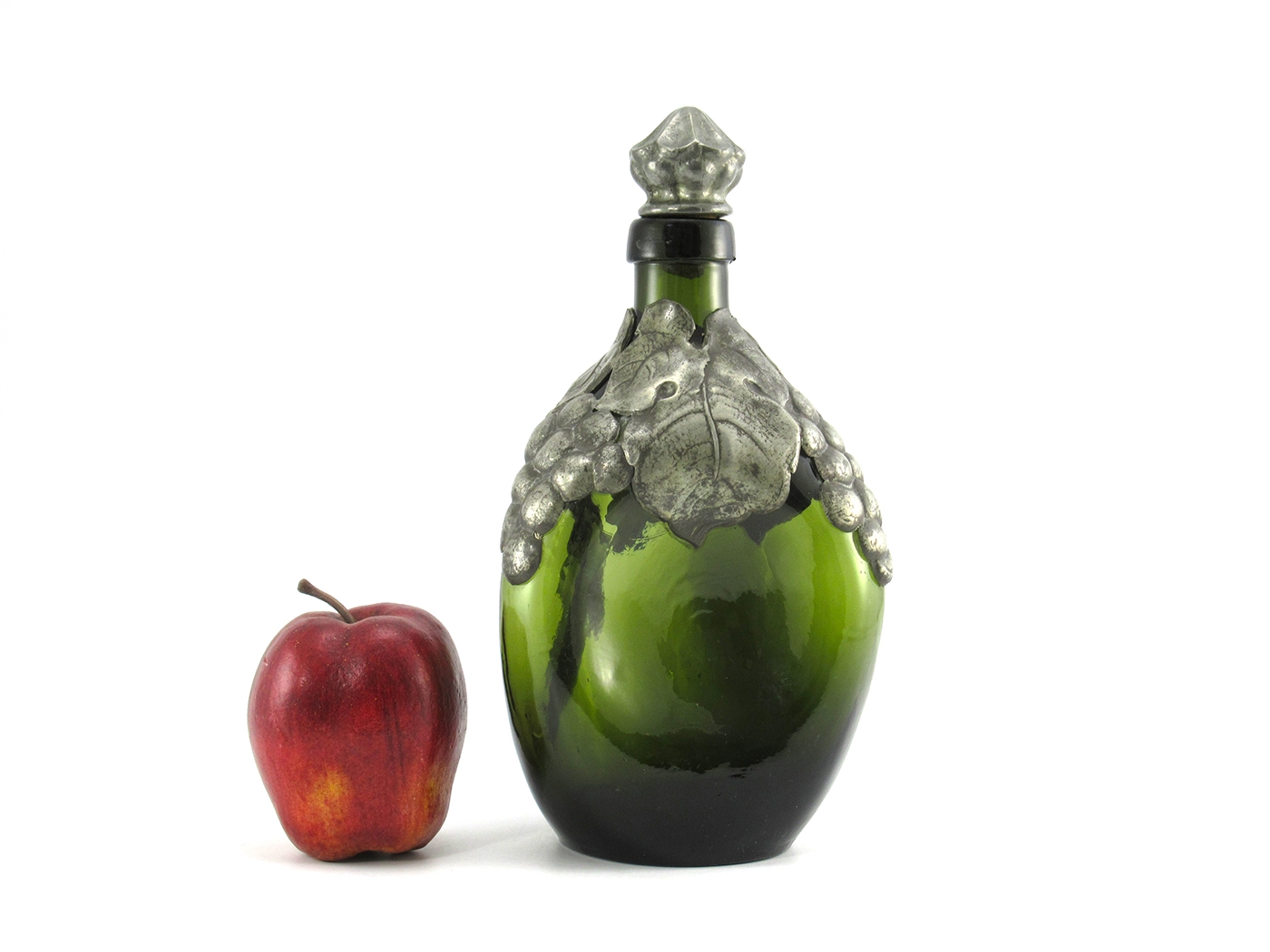 Vintage Old World Style Pinched Decanter Made in Denmark Grape - Image 2