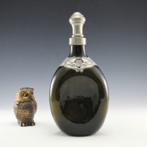 Pinched Decanter from Denmark Glass & Pewter Collar