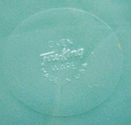 Gold Trimmed Turquoise Serving Dish by Fire King - Image 2