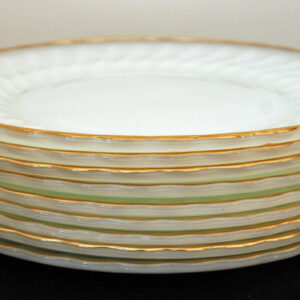 Gold Trimmed Vintage Shell Dinner Plates