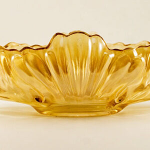 Art Nouveau Decor Glass Centerpiece Bowl