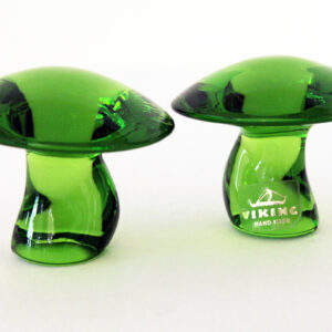 Green Glass Fungus Mushroom Set by Viking