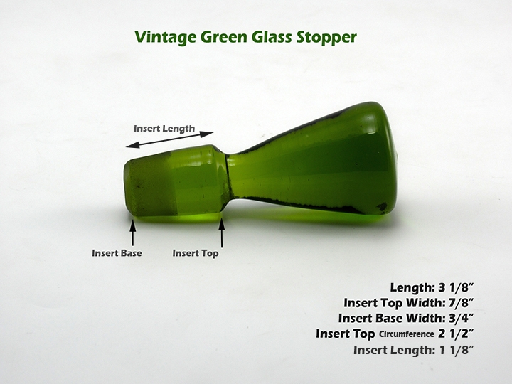 Pilgrim Style Green Glass Stopper for Jug or Perfume - Image 3